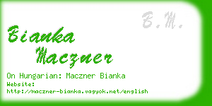 bianka maczner business card
